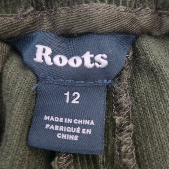 C22   Roots Cool corduroy Organic cotton Moss Green w/elastic waist & pockets - Picture 4 of 5
